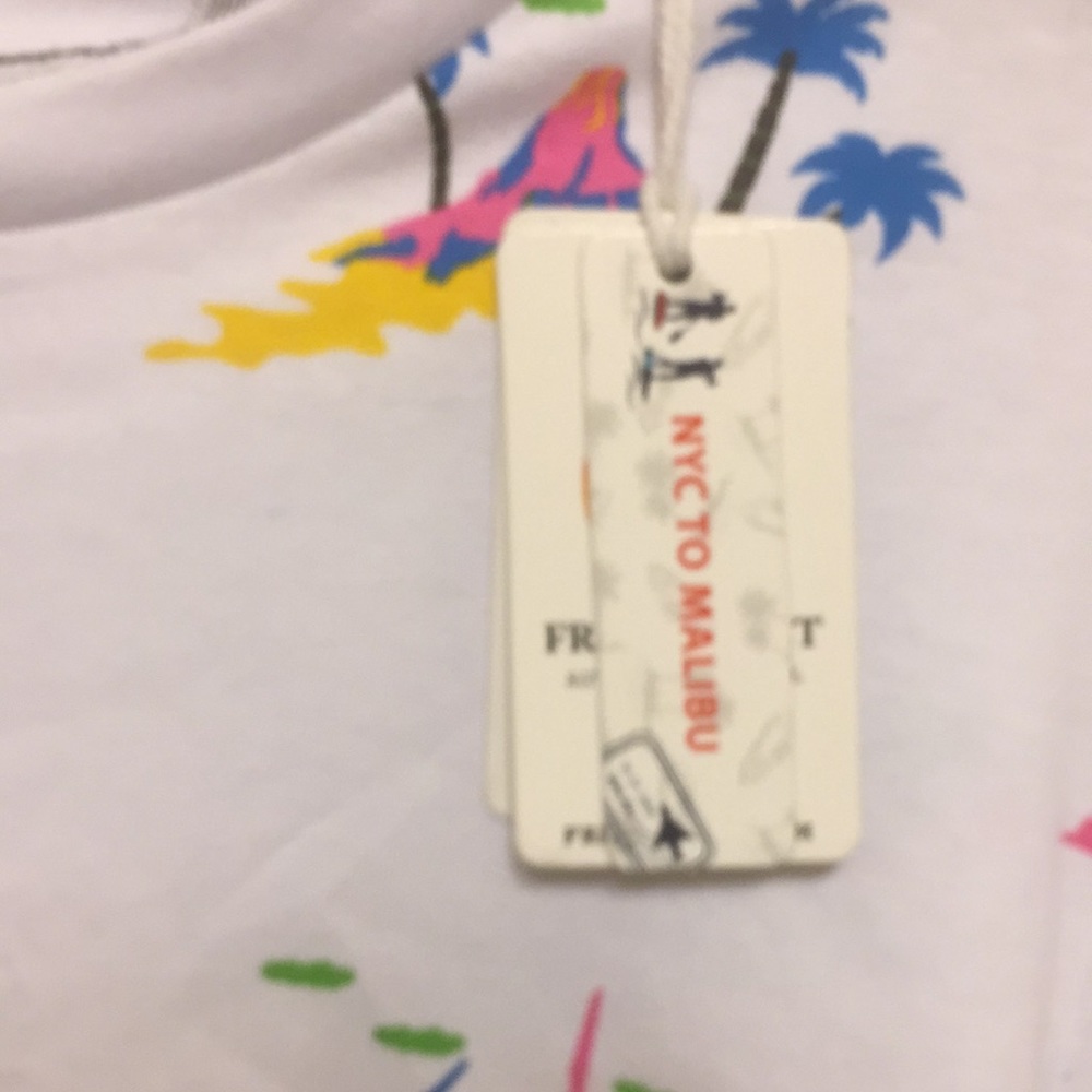 New Free Planet Jurassic Palms Print T-Shirt Small - Picture 5 of 5